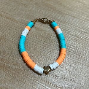 Orange Blue and White Bracelet with Star (MAKE AN OFFER)